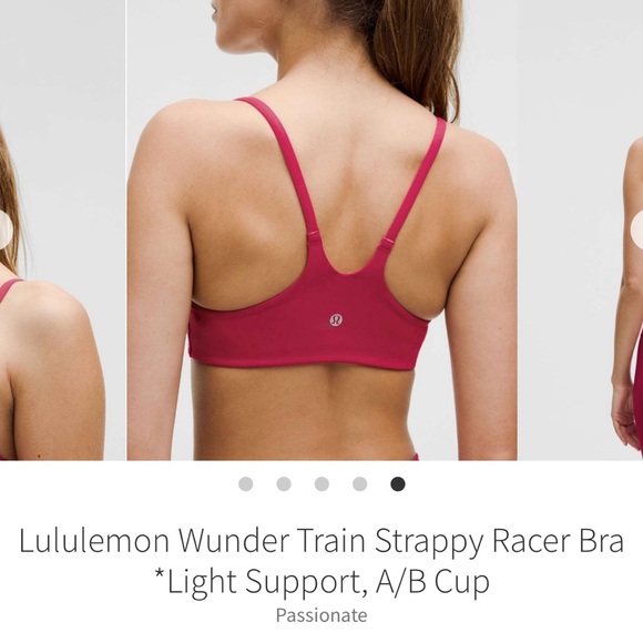 NWT Lululemon Wunder Train Strappy Racer Bra, Passionate Pink, 8, A/B - Picture 2 of 7